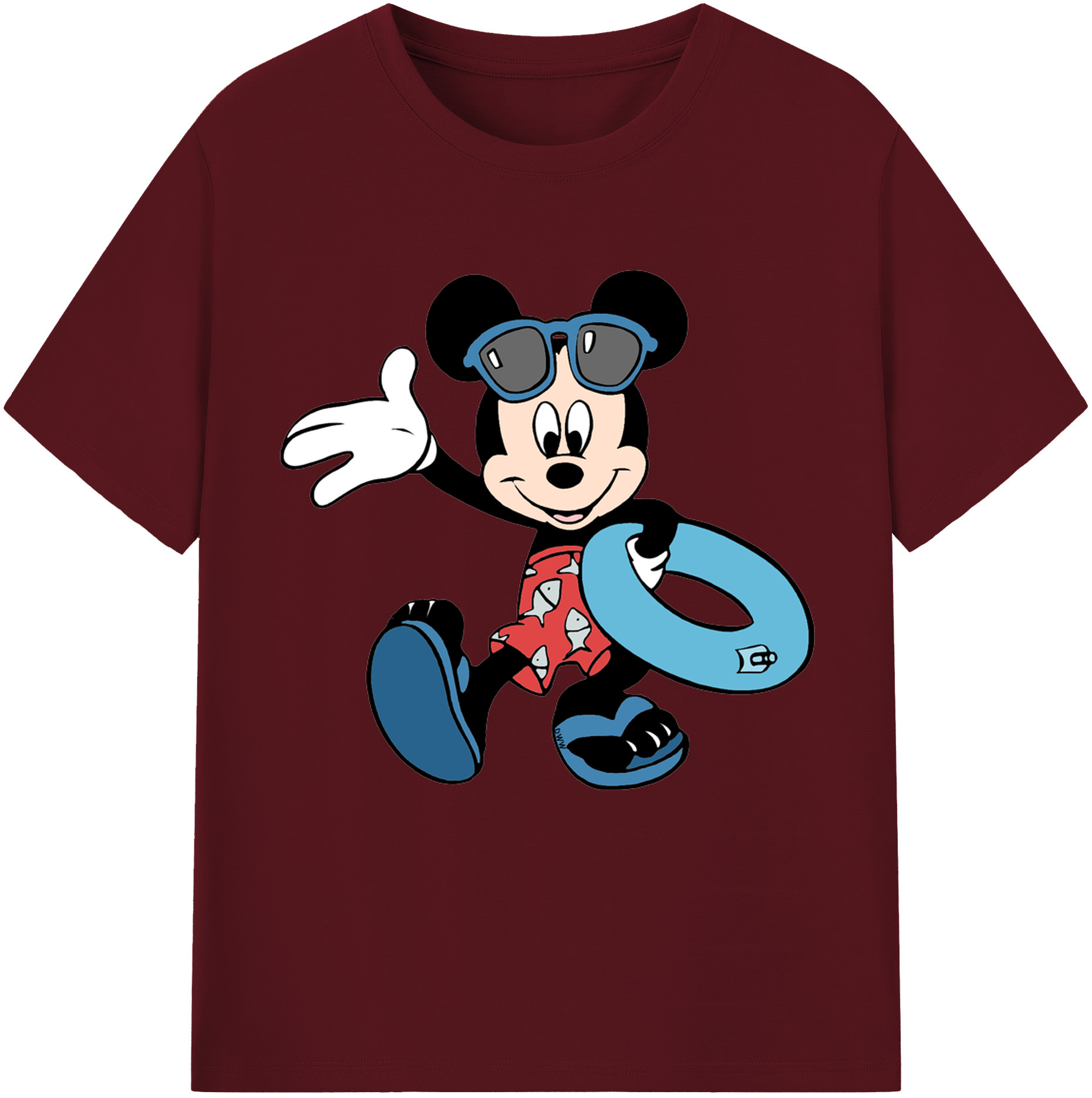 （画像用） ミッキーマウス Mickey Mouse 綿100％半袖Tシャツ（フロントプリント）